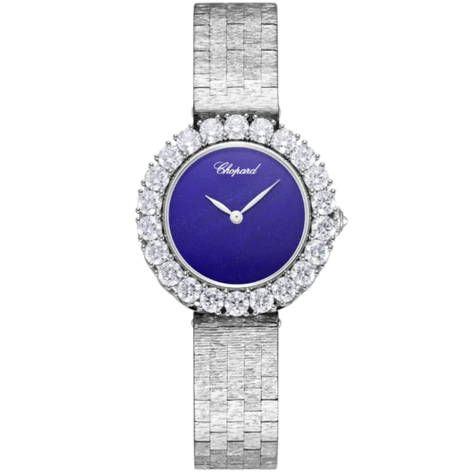L'HEURE DU DIAMANT SMALL VINTAGE 30 MM ETHICAL WHITE GOLD WITH LAPIZ LAZULI DIAL - Chopard