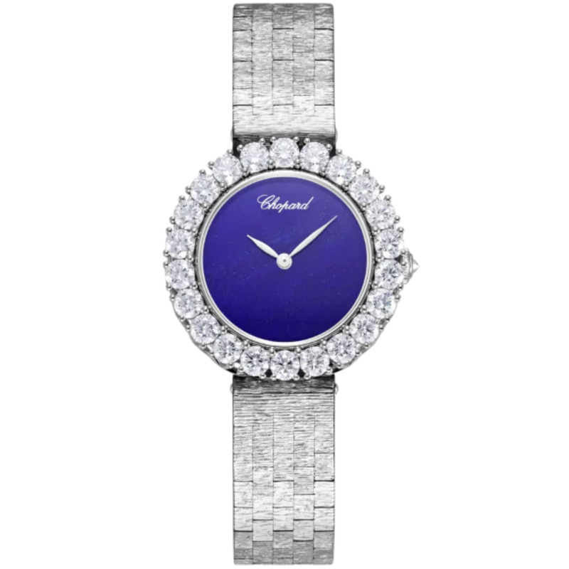 L'HEURE DU DIAMANT SMALL VINTAGE 30 MM ETHICAL WHITE GOLD WITH LAPIZ LAZULI DIAL - Chopard