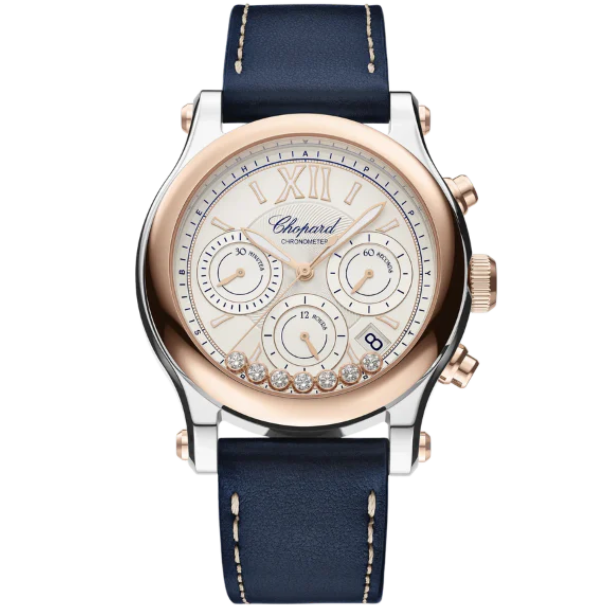 HAPPY SPORT CHRONO 40 MM ETHICAL ROSE GOLD - LUCENT STEEL™ WITH GOLD DIAL - Chopard