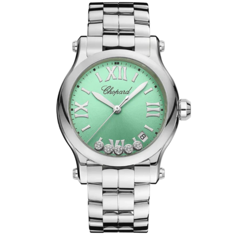 HAPPY SPORT 36 MM LUCENT STEEL™ WITH GREEN DIAL - Chopard
