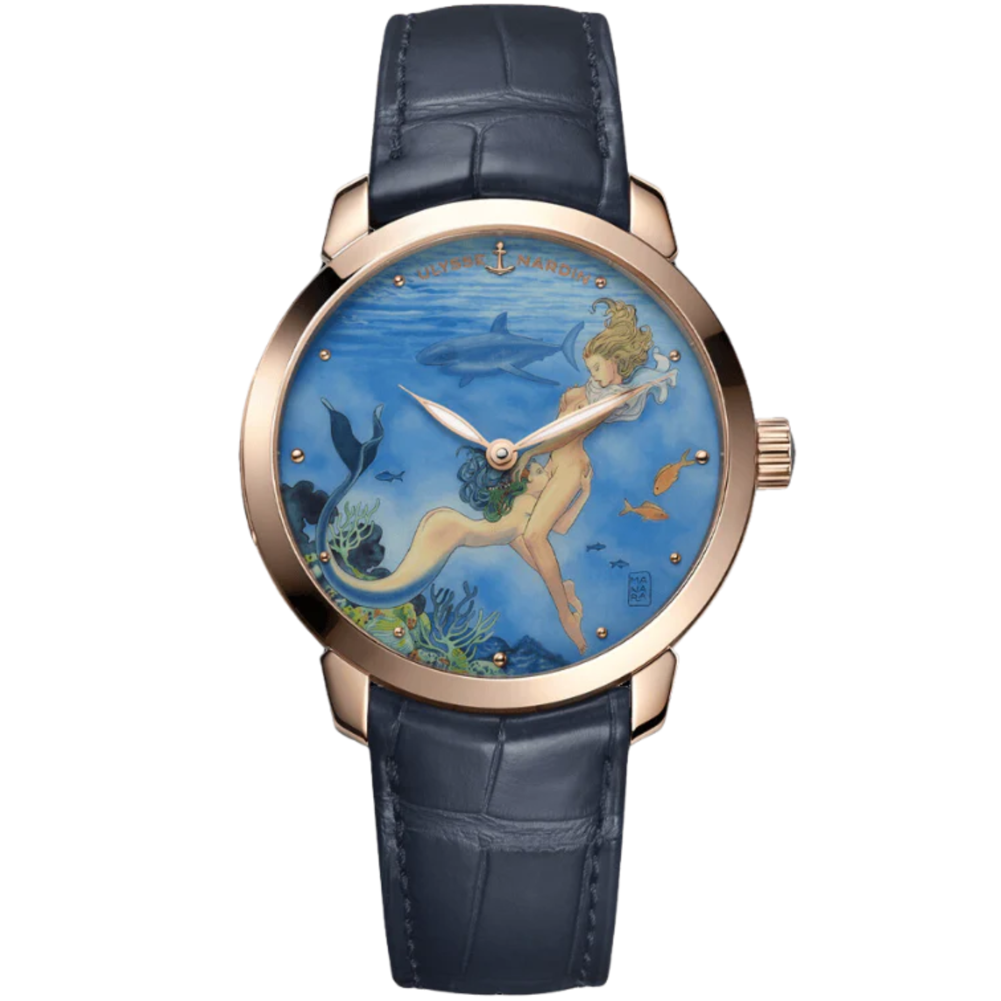 CLASSICO MANARA MANUFACTURE 40 MM ROSE GOLD WITH BLUE DIAL - Ulysse Nardin