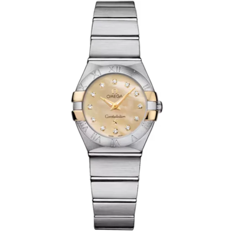 CONSTELLATION 24 MM STAINLESS STEEL - YELLOW GOLD WITH YELLOW DIAL - Omega