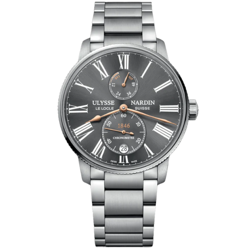 MARINE TORPILLEUR 42 MM STAINLESS STEEL WITH GREY DIAL - Ulysse Nardin