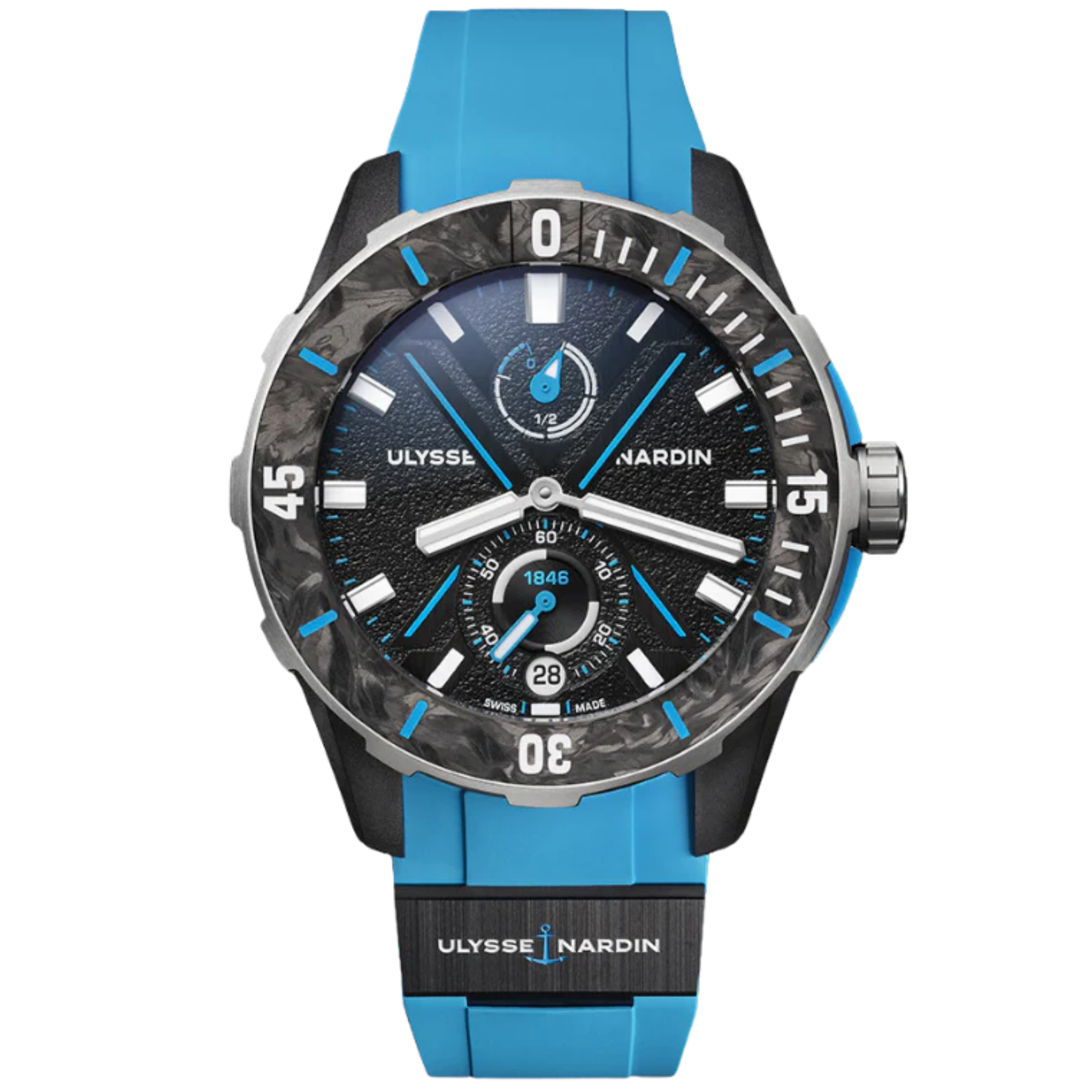 DIVER NET AZURE 44 MM STAINLESS STEEL WITH BLACK DIAL - Ulysse Nardin