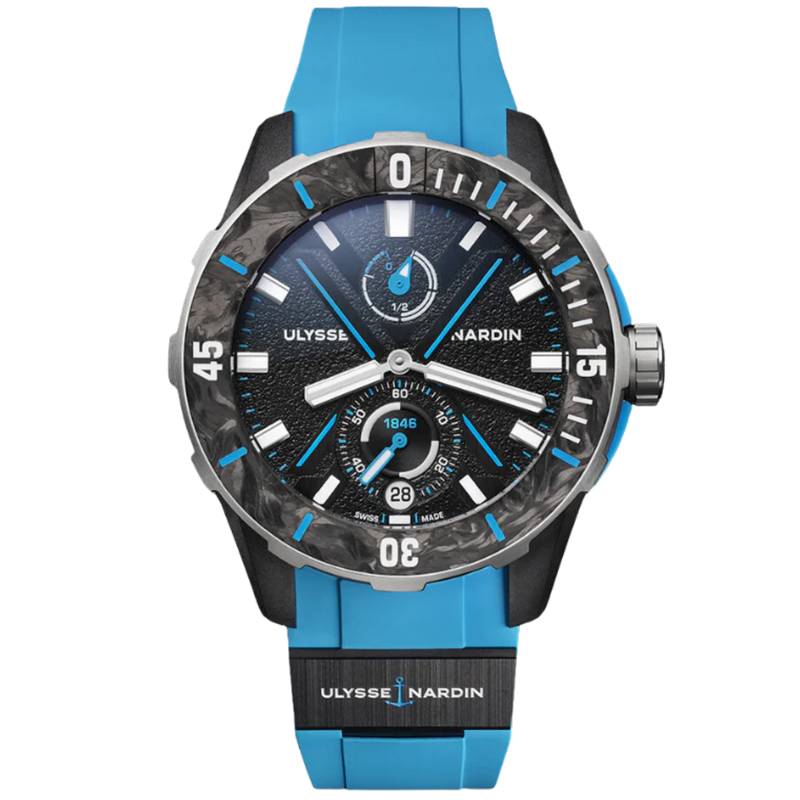 DIVER NET AZURE 44 MM STAINLESS STEEL WITH BLACK DIAL - Ulysse Nardin