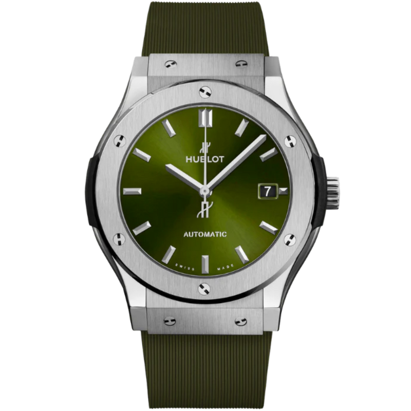 CLASSIC FUSION 3-HANDS 33MM TITANIUM GREEN - Hublot