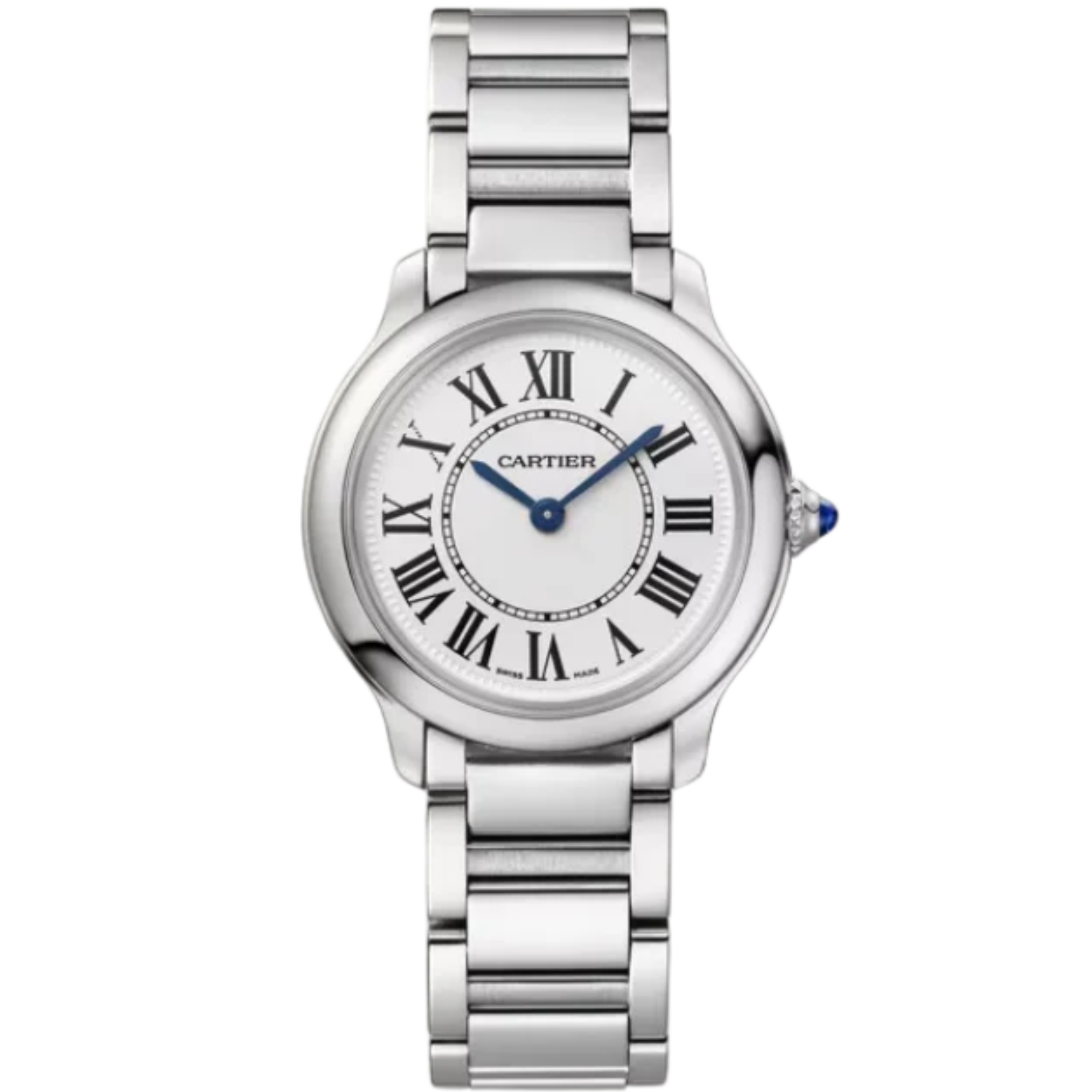RONDE MUST DE CARTIER 29 MM STAINLESS STEEL WITH SANDBLASTED SILVER DIAL - Cartier