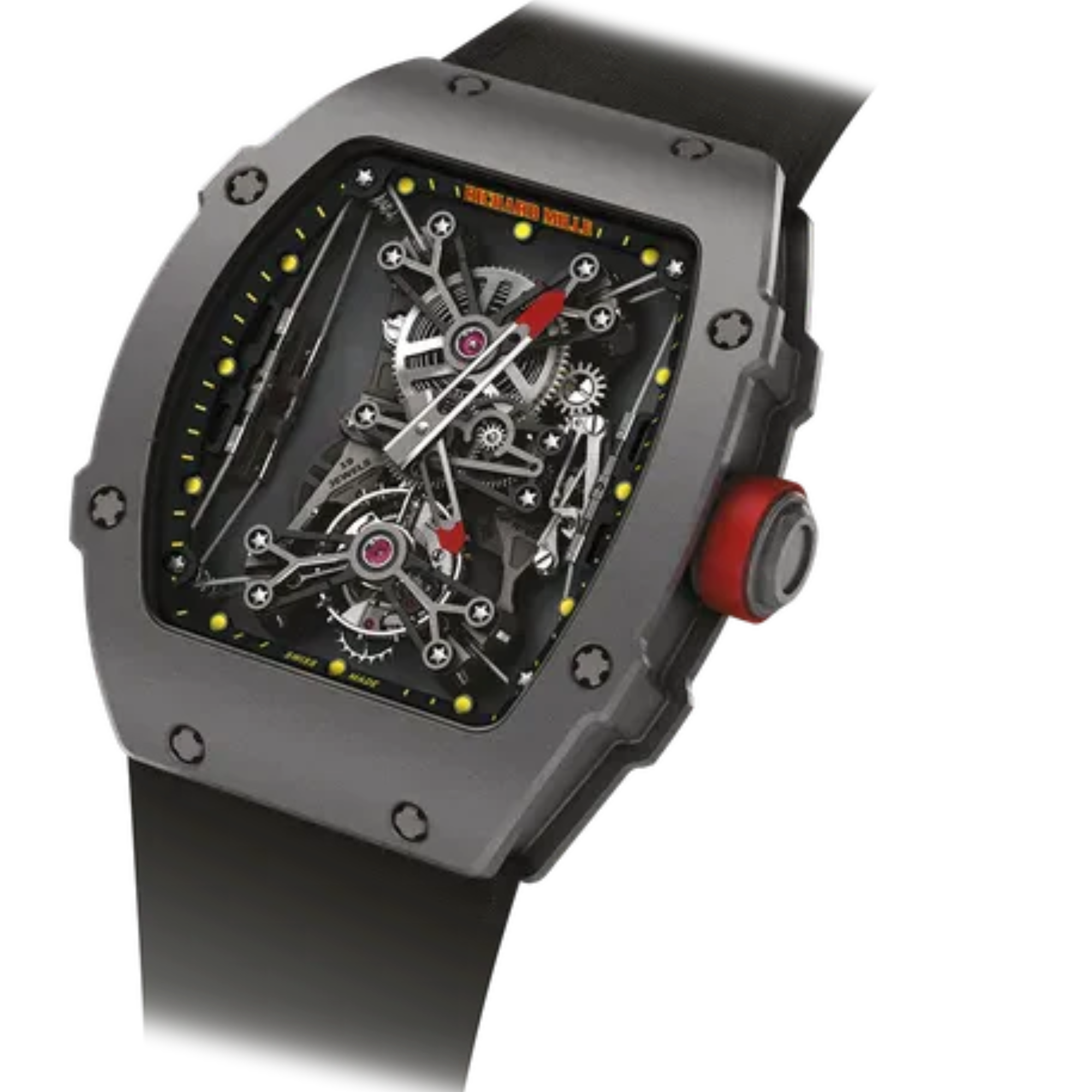 RM 027 Tourbillon Rafael Nadal Automatic Black Rubber Strap Grey Carbon Case - Richard Mille