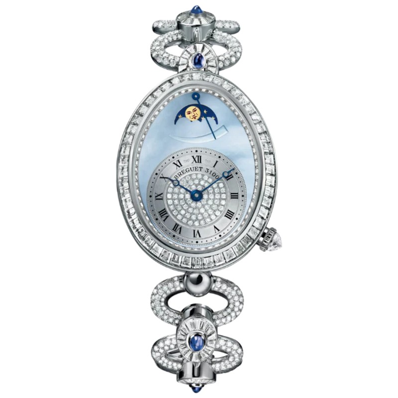 REINE DE NAPLES 8909 38 MM WHITE GOLD WITH BLUE MOTHER OF PEARL DIAL - Breguet