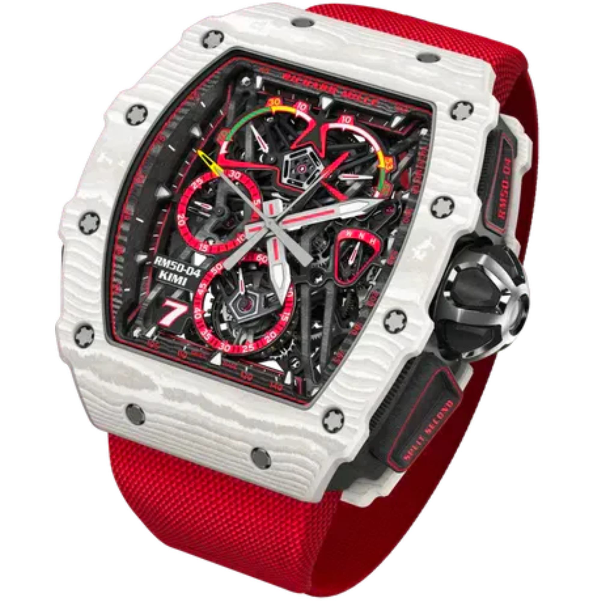 RM 50-04 Tourbillon Split-Seconds Chronograph Kimi Räikkönen Manual Winding Textile Strap Carbon Case - Richard Mille