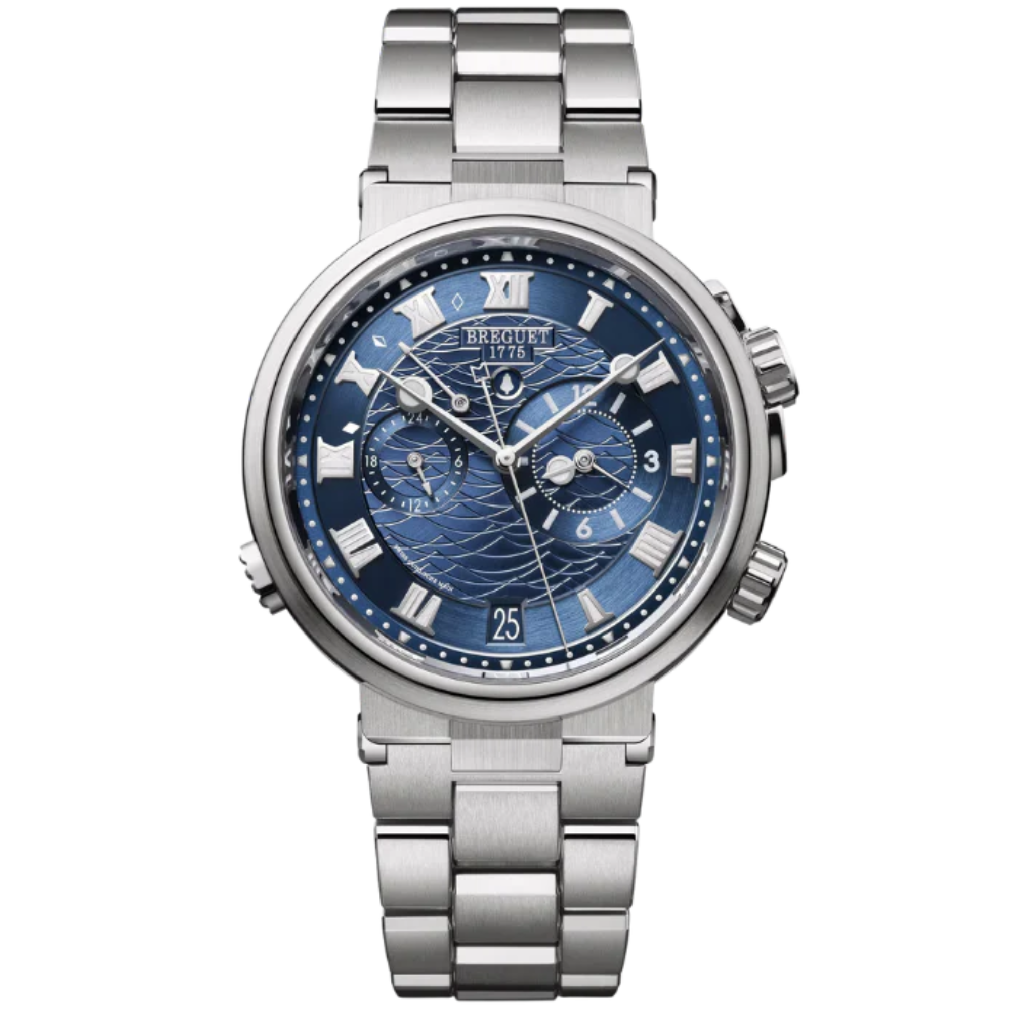 MARINE ALARME MUSICALE 5547 40 MM WHITE GOLD WITH BLUE DIAL - Breguet