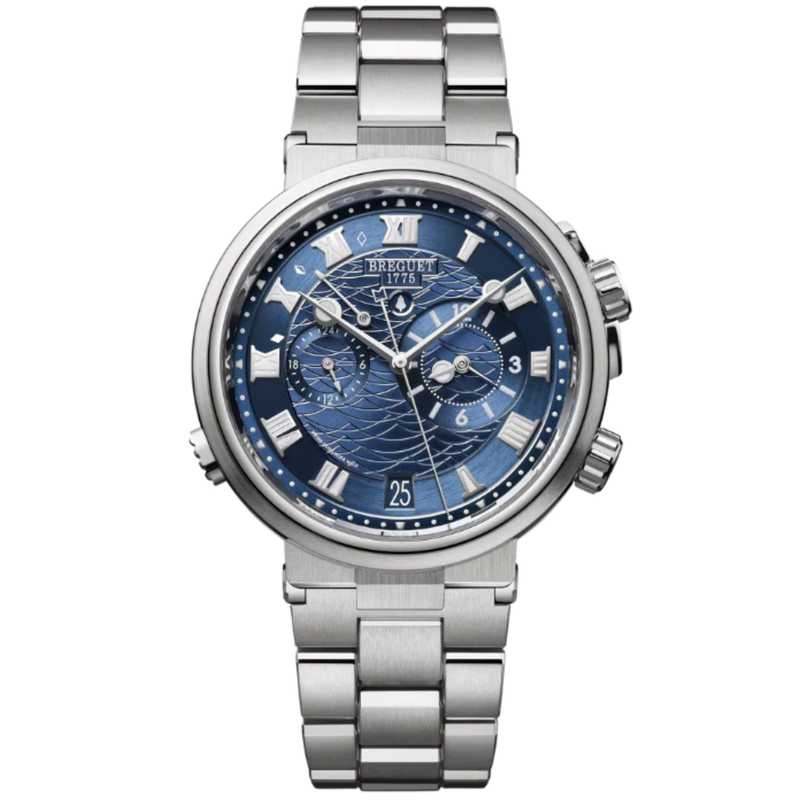 MARINE ALARME MUSICALE 5547 40 MM WHITE GOLD WITH BLUE DIAL - Breguet