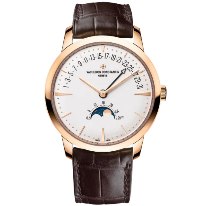 PATRIMONY MOON PHASE RETROGRADE DATE 42 MM PINK GOLD WITH WHITE BRASS DIAL - Vacheron Constantin