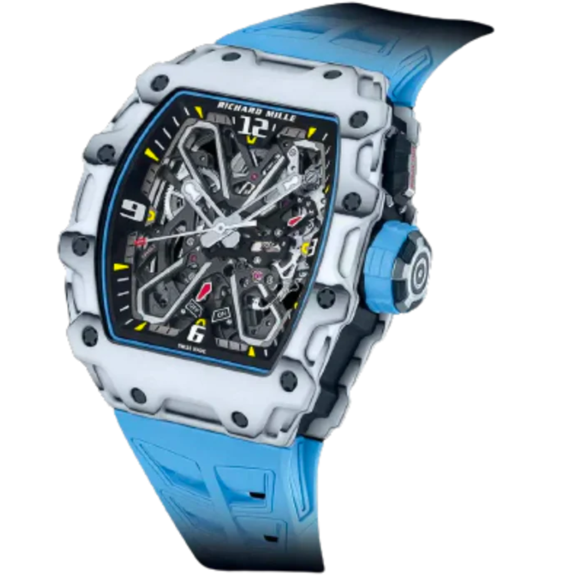 RM 35-03 Rafa Nadal White Automatic Blue Rubber Carbon Case - Richard Mille