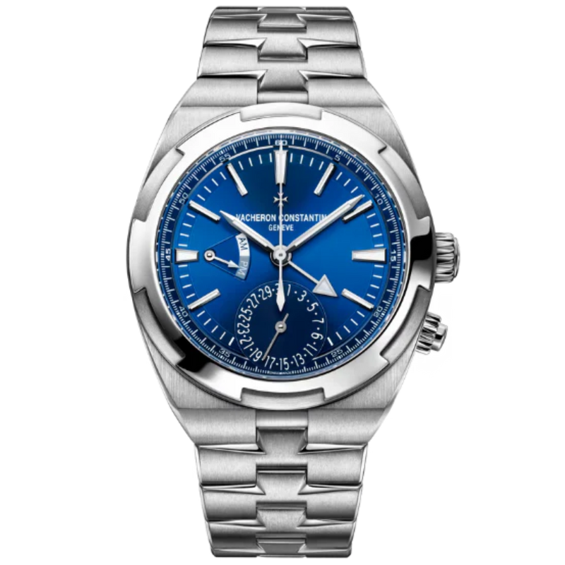 OVERSEAS DUAL TIME 41 MM STAINLESS STEEL WITH BLUE BRASS DIAL - Vacheron Constantin