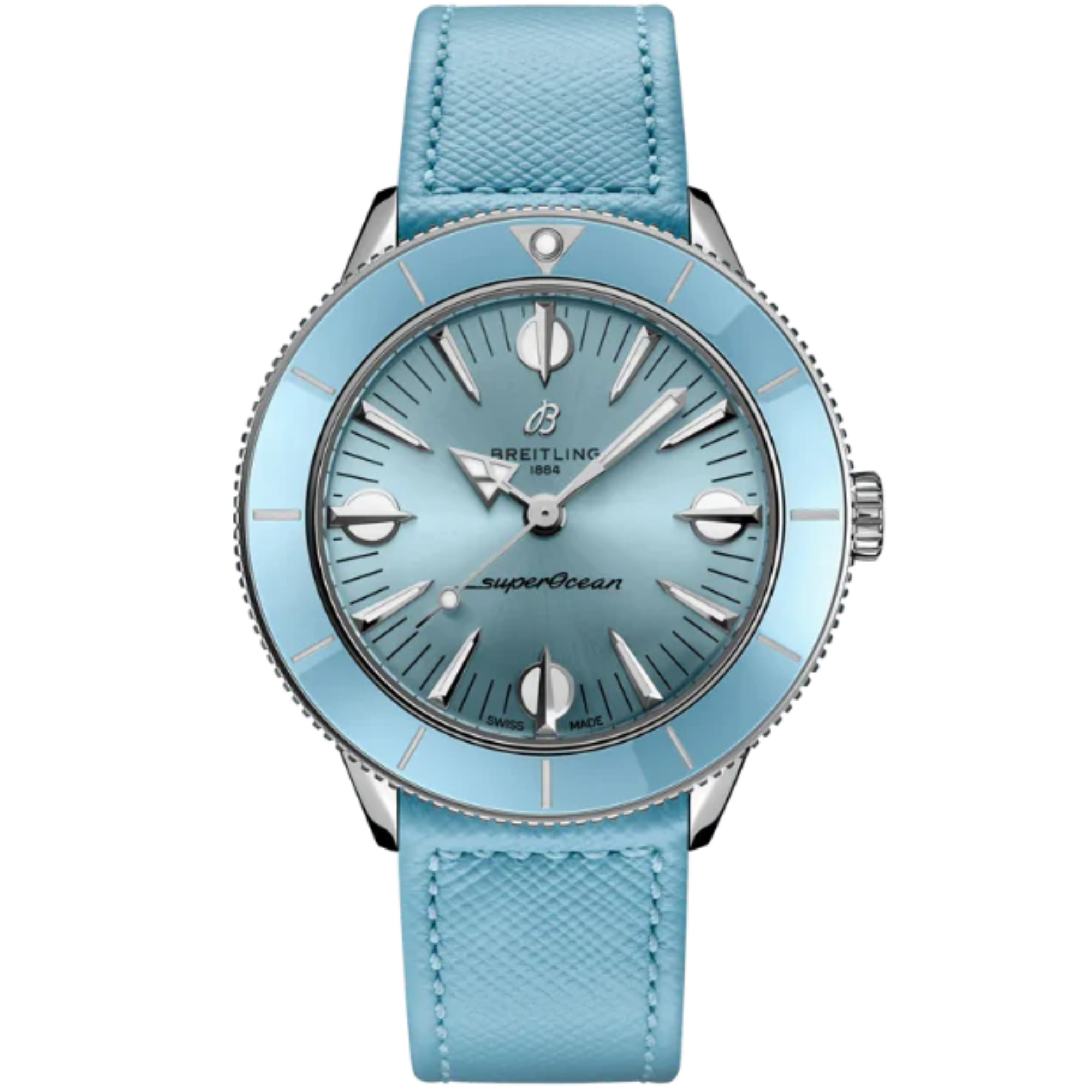 SUPEROCEAN HERITAGE '57 PASTEL PARADISE 38 MM STAINLESS STEEL WITH AQUAMARINE BLUE DIAL - Breitling