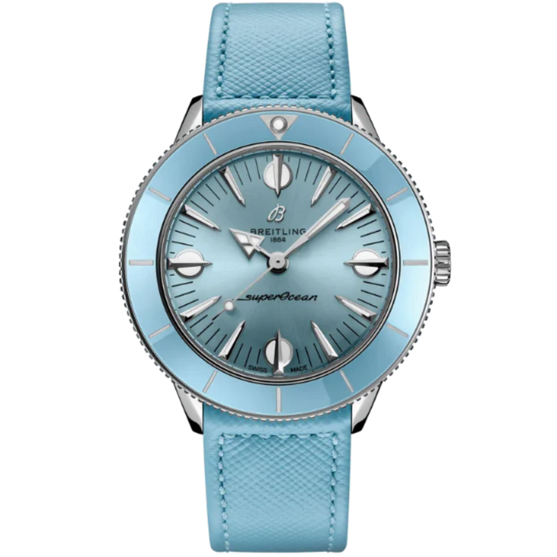 SUPEROCEAN HERITAGE '57 PASTEL PARADISE 38 MM STAINLESS STEEL WITH AQUAMARINE BLUE DIAL - Breitling