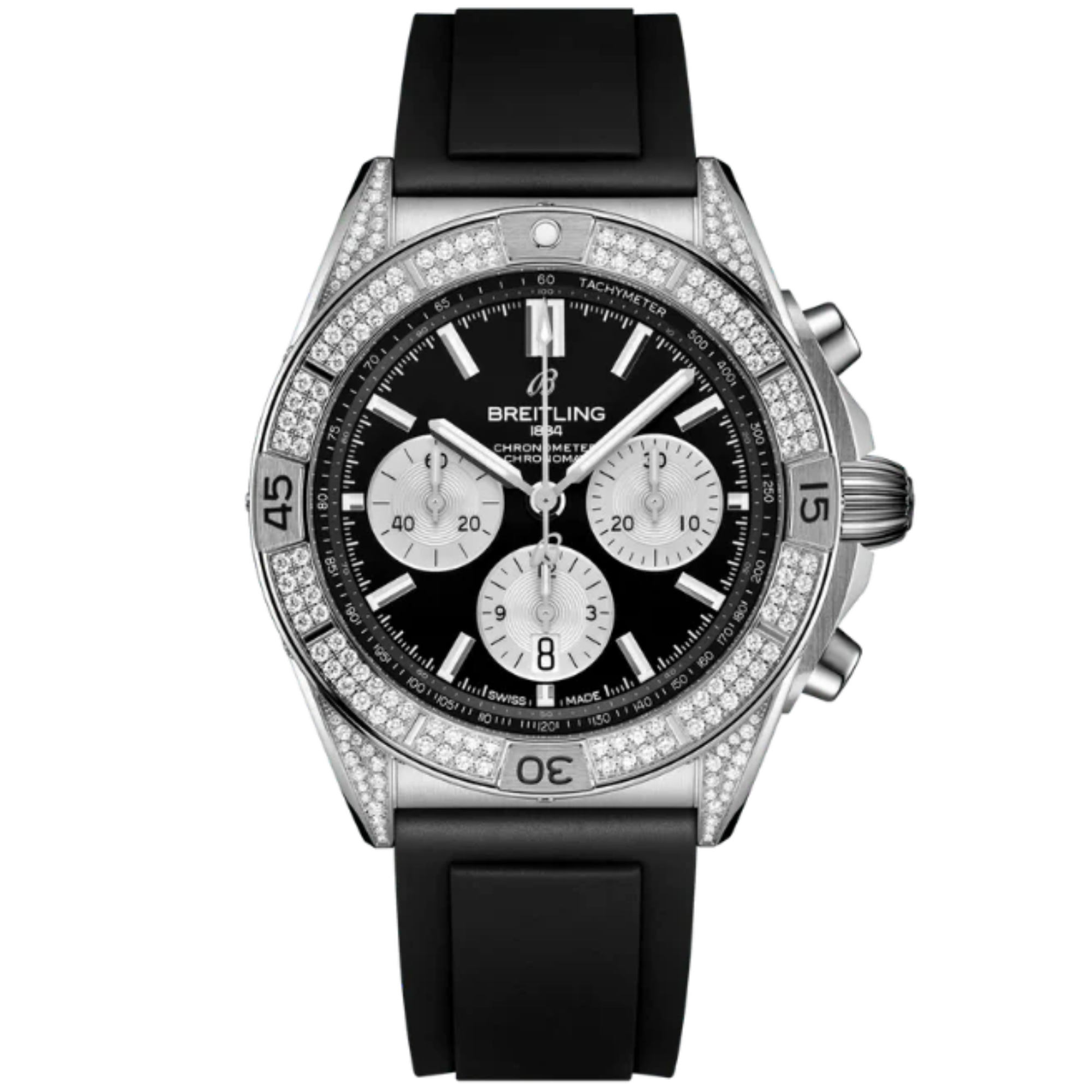CHRONOMAT B01 42 MM STAINLESS STEEL WITH BLACK DIAL - Breitling