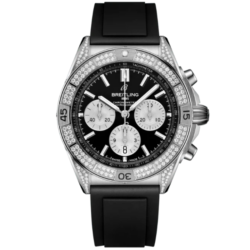 CHRONOMAT B01 42 MM STAINLESS STEEL WITH BLACK DIAL - Breitling