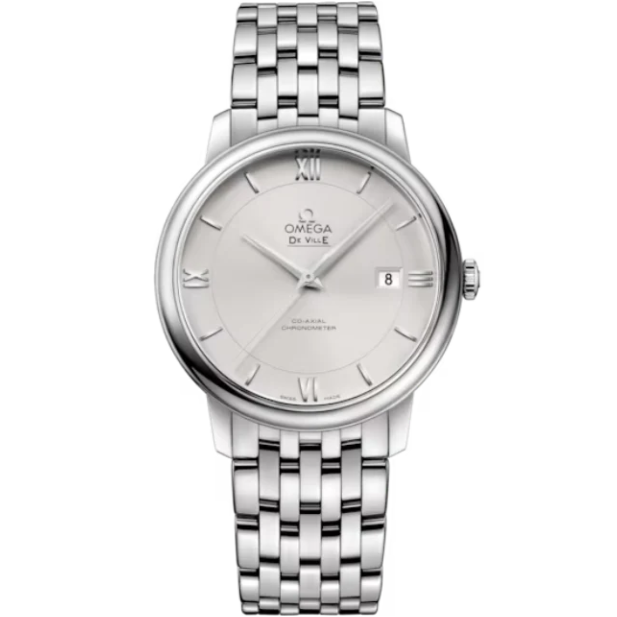 DE VILLE PRESTIGE 39 MM STAINLESS STEEL WITH SILVER DIAL - Omega