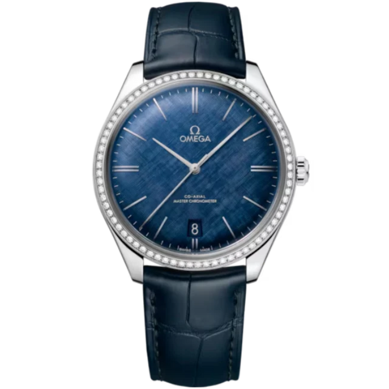 DE VILLE TRÉSOR 40 MM STAINLEES STEEL WITH BLUE DIAL - Omega