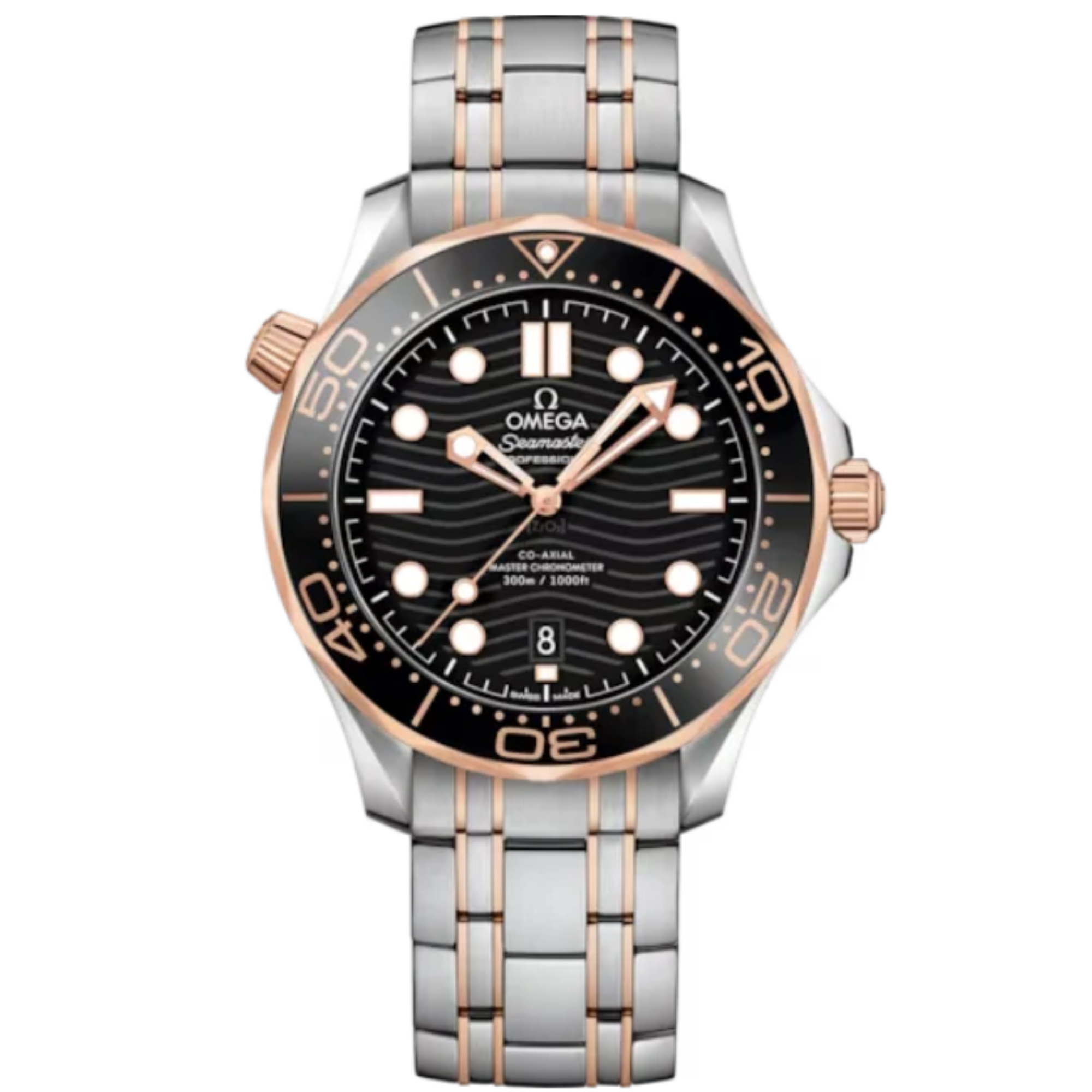 SEAMASTER DIVER 300M 42 MM STAINLESS STEEL - SEDNA™ GOLD WITH BLACK DIAL - Omega
