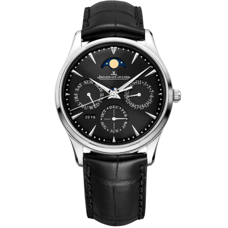 MASTER ULTRA THIN PERPETUAL CALENDAR 39 MM STAINLESS STEEL WITH BLACK SUNRAY BRUSHED  DIAL - Jaeger-LeCoultre