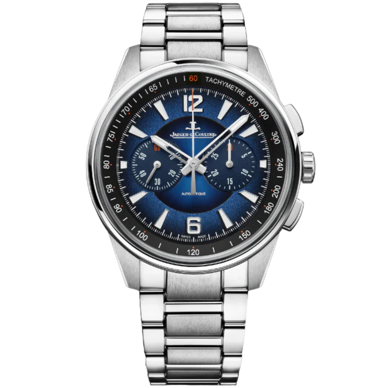 POLARIS CHRONOGRAPH 42 MM STAINLESS STEEL WITH BLUE SUNBURST DIAL - Jaeger-LeCoultre