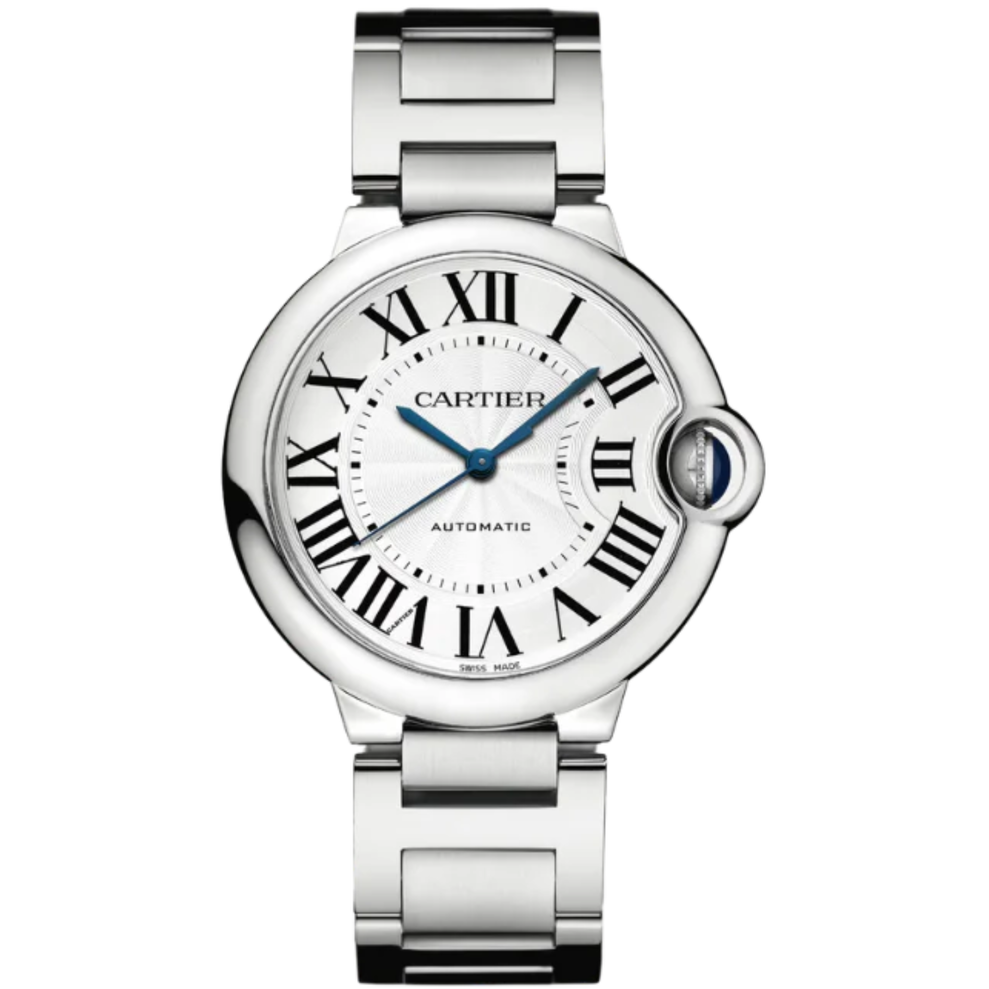 BALLON BLEU DE CARTIER 36 MM STAINLESS STEEL WITH GUILLOCHE SILVER DIAL - Cartier