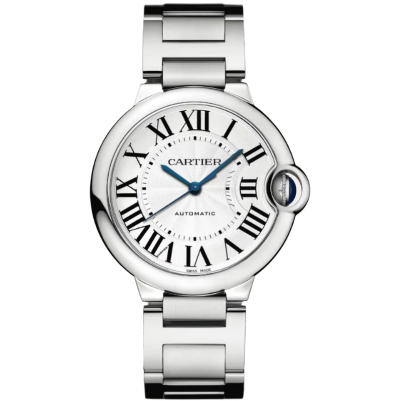 BALLON BLEU DE CARTIER 36 MM STAINLESS STEEL WITH GUILLOCHE SILVER DIAL - Cartier