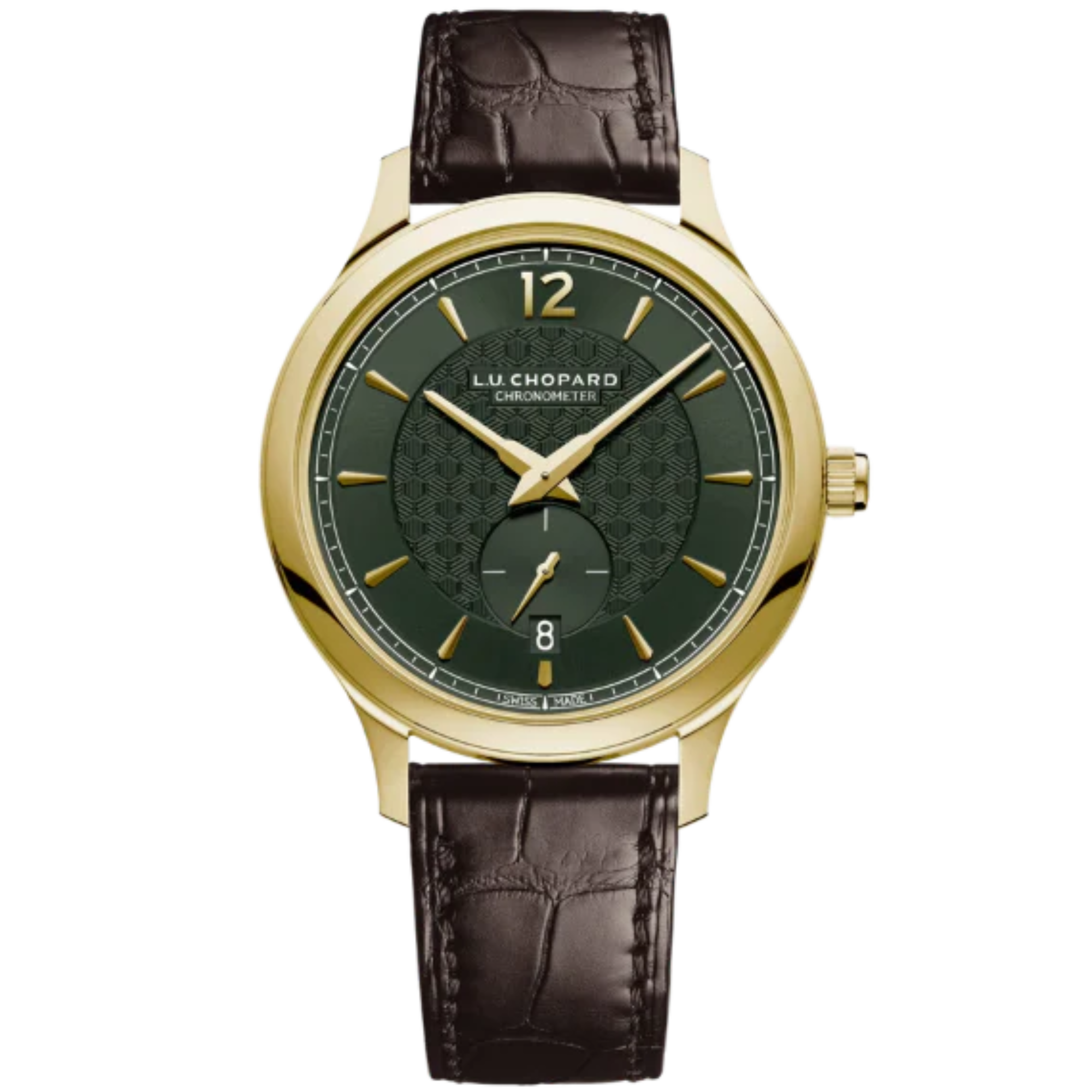 L.U.C XPS 1860 OFFICER 40 MM ETHICAL YELLOW GOLD WITH GREEN DIAL - Chopard
