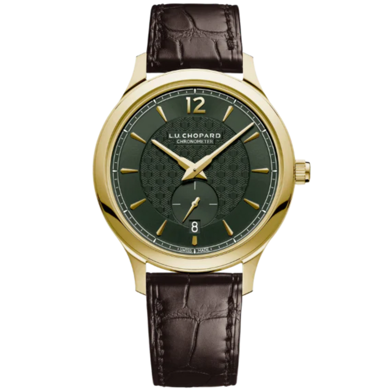 L.U.C XPS 1860 OFFICER 40 MM ETHICAL YELLOW GOLD WITH GREEN DIAL - Chopard