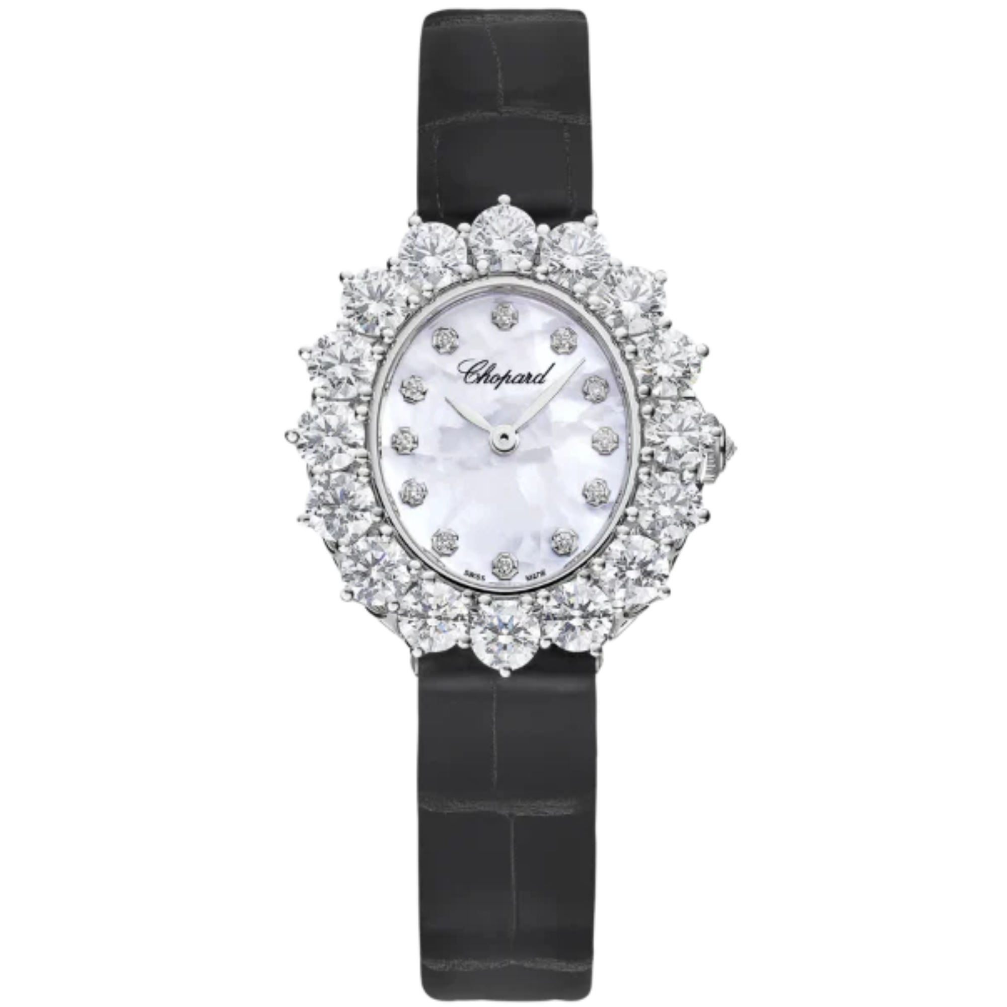 L'HEURE DU DIAMANT 30 MM ETHICAL WHITE GOLD WITH MOTHER OF PEARL DIAL - Chopard