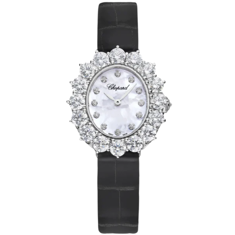 L'HEURE DU DIAMANT 30 MM ETHICAL WHITE GOLD WITH MOTHER OF PEARL DIAL - Chopard