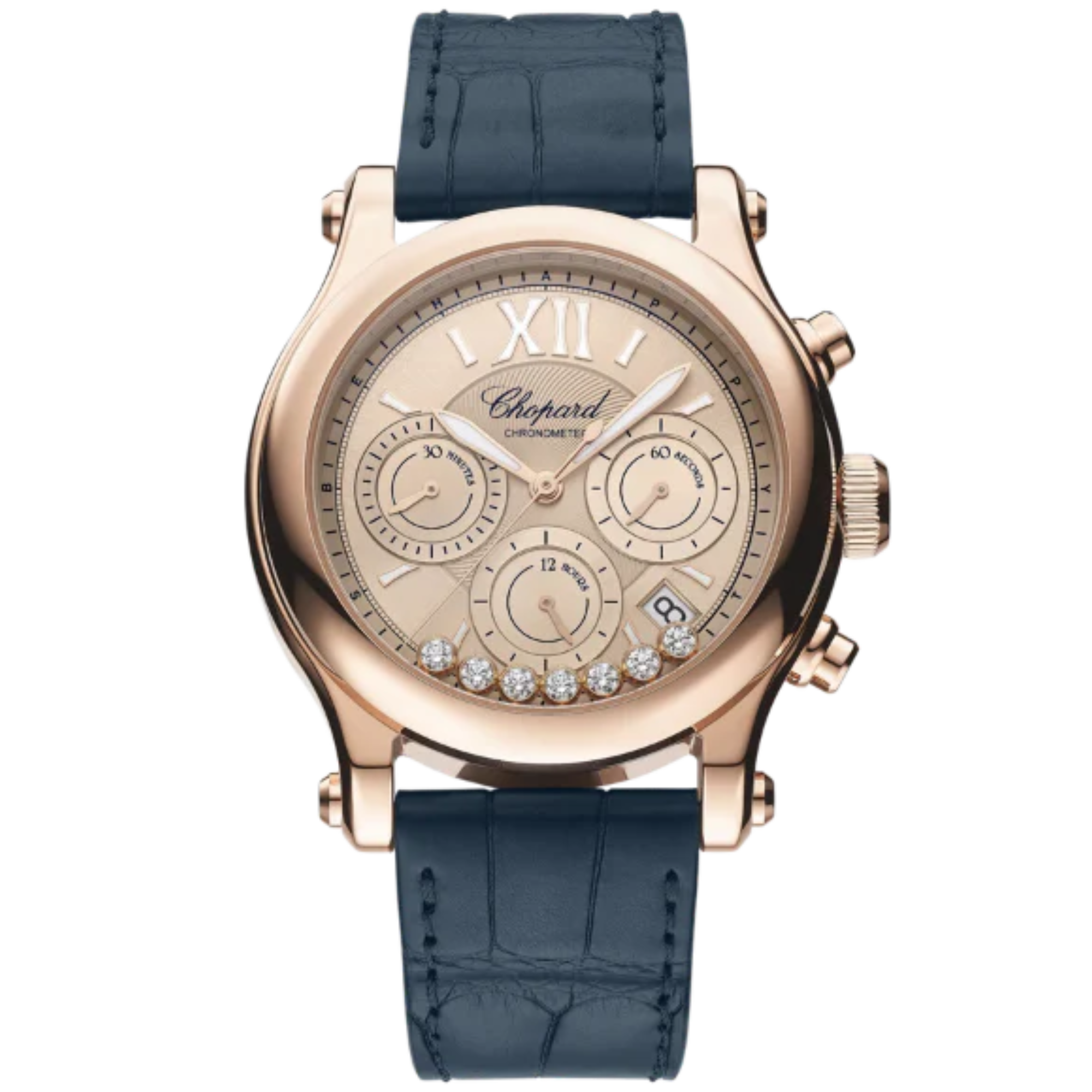 HAPPY SPORT CHRONO 40 MM ETHICAL ROSE GOLD - LUCENT STEEL™ WITH GOLD DIAL - Chopard