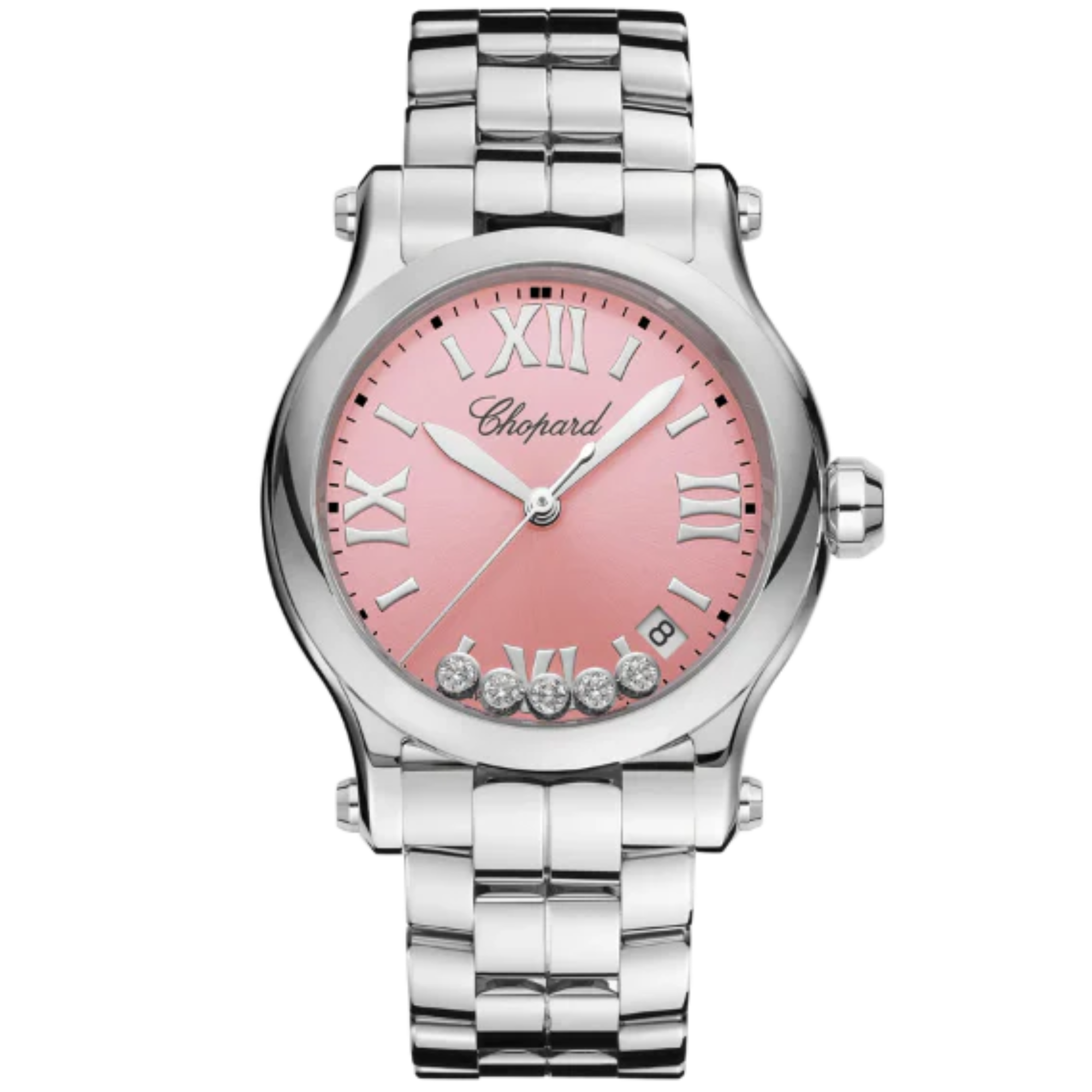 HAPPY SPORT 36 MM LUCENT STEEL™ WITH PINK DIAL - Chopard