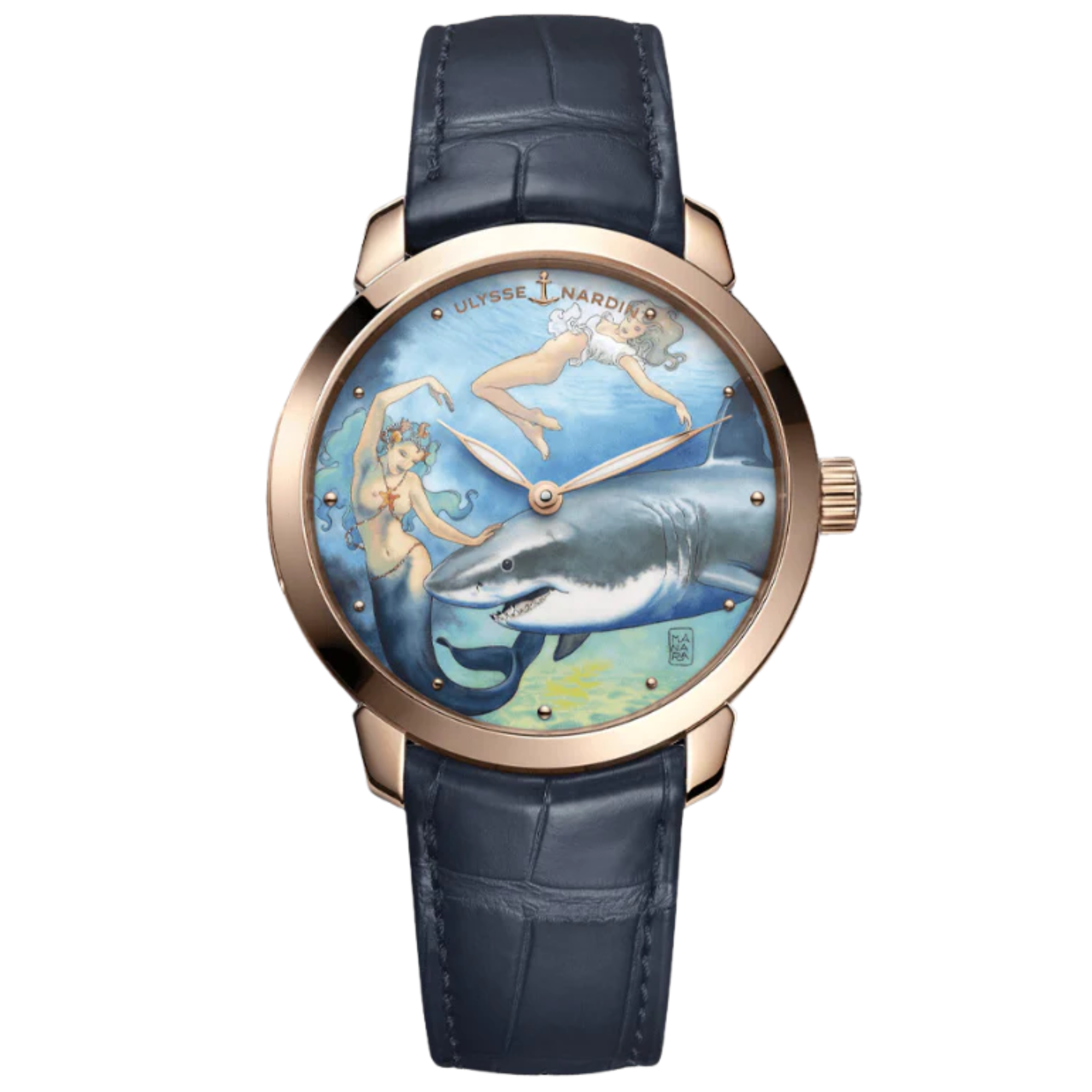 CLASSICO MANARA MANUFACTURE 40 MM ROSE GOLD WITH BLUE DIAL - Ulysse Nardin