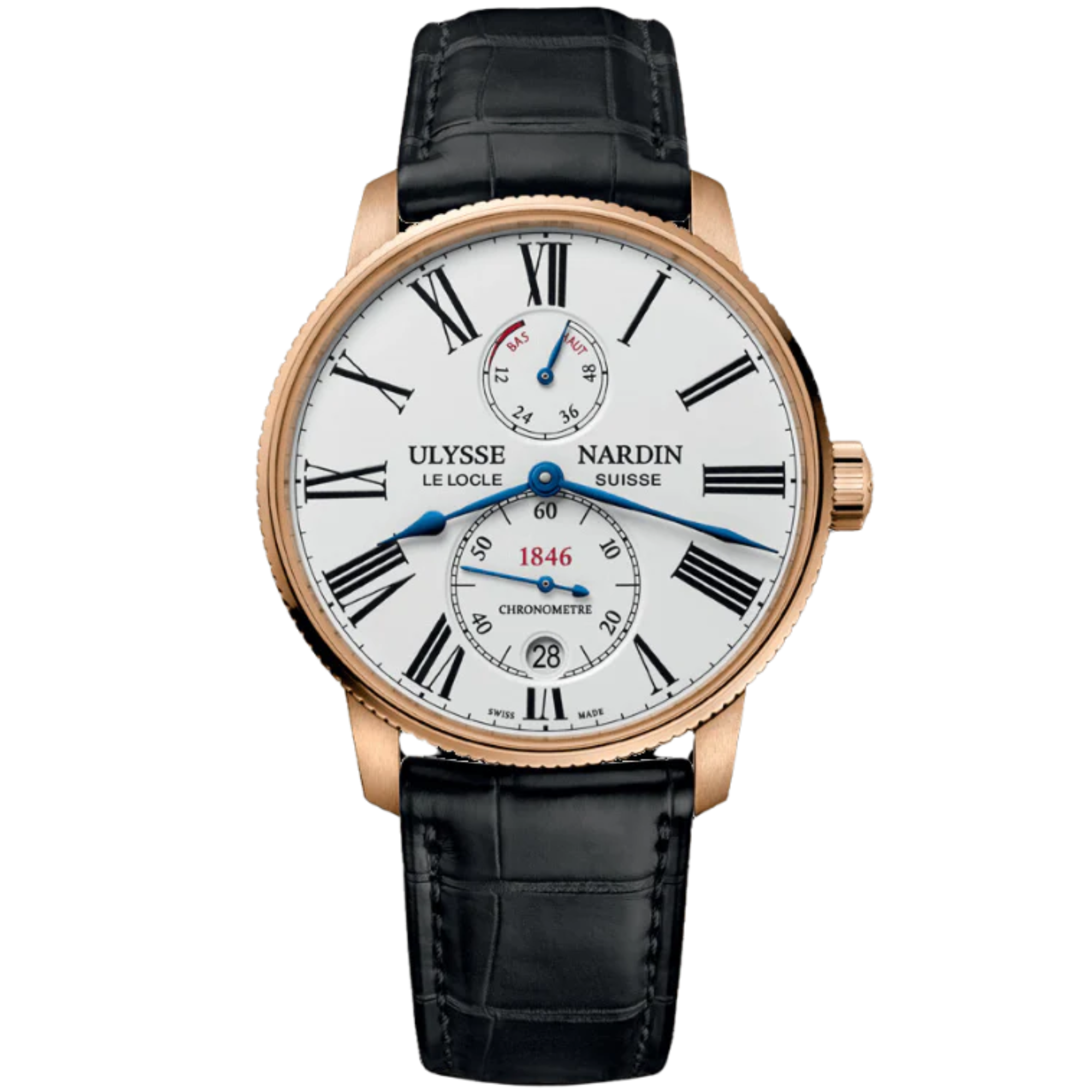 MARINE TORPILLEUR 42 MM ROSE GOLD WITH WHITE DIAL - Ulysse Nardin