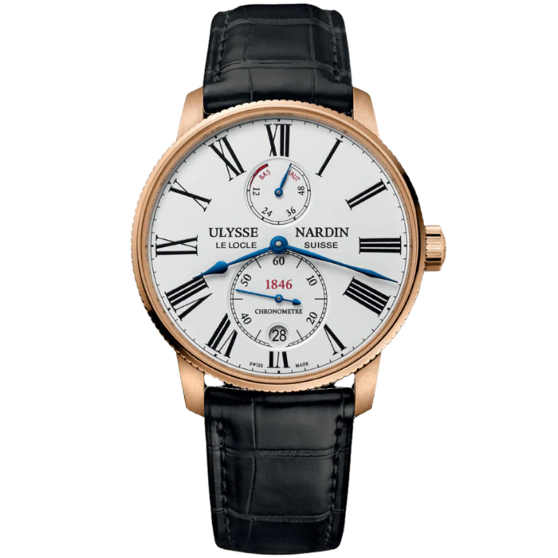 MARINE TORPILLEUR 42 MM ROSE GOLD WITH WHITE DIAL - Ulysse Nardin