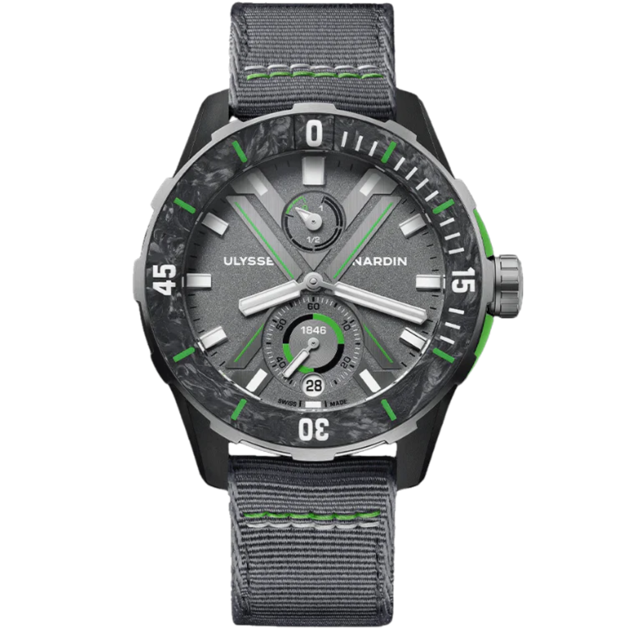 DIVER THE OCEAN RACE 44 MM CARBONIUM WITH BLACK DIAL - Ulysse Nardin