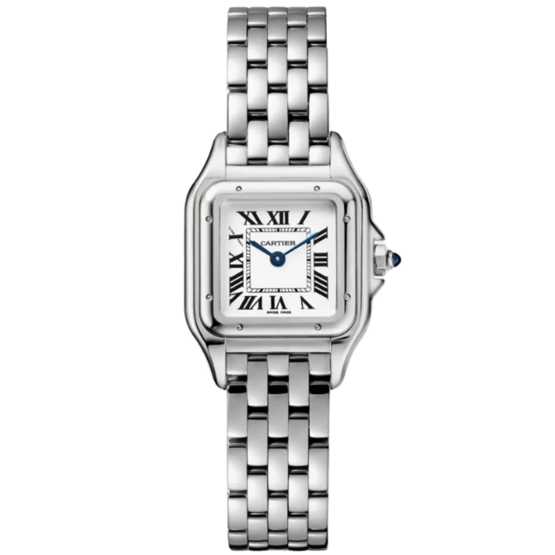 PANTHERE DE CARTIER 30 MM STAINLESS STEEL WITH WHITE DIAL - Cartier