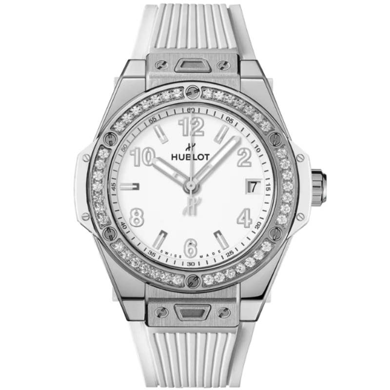 Big Bang 39mm ONE CLICK STEEL WHITE DIAMONDS - Hublot