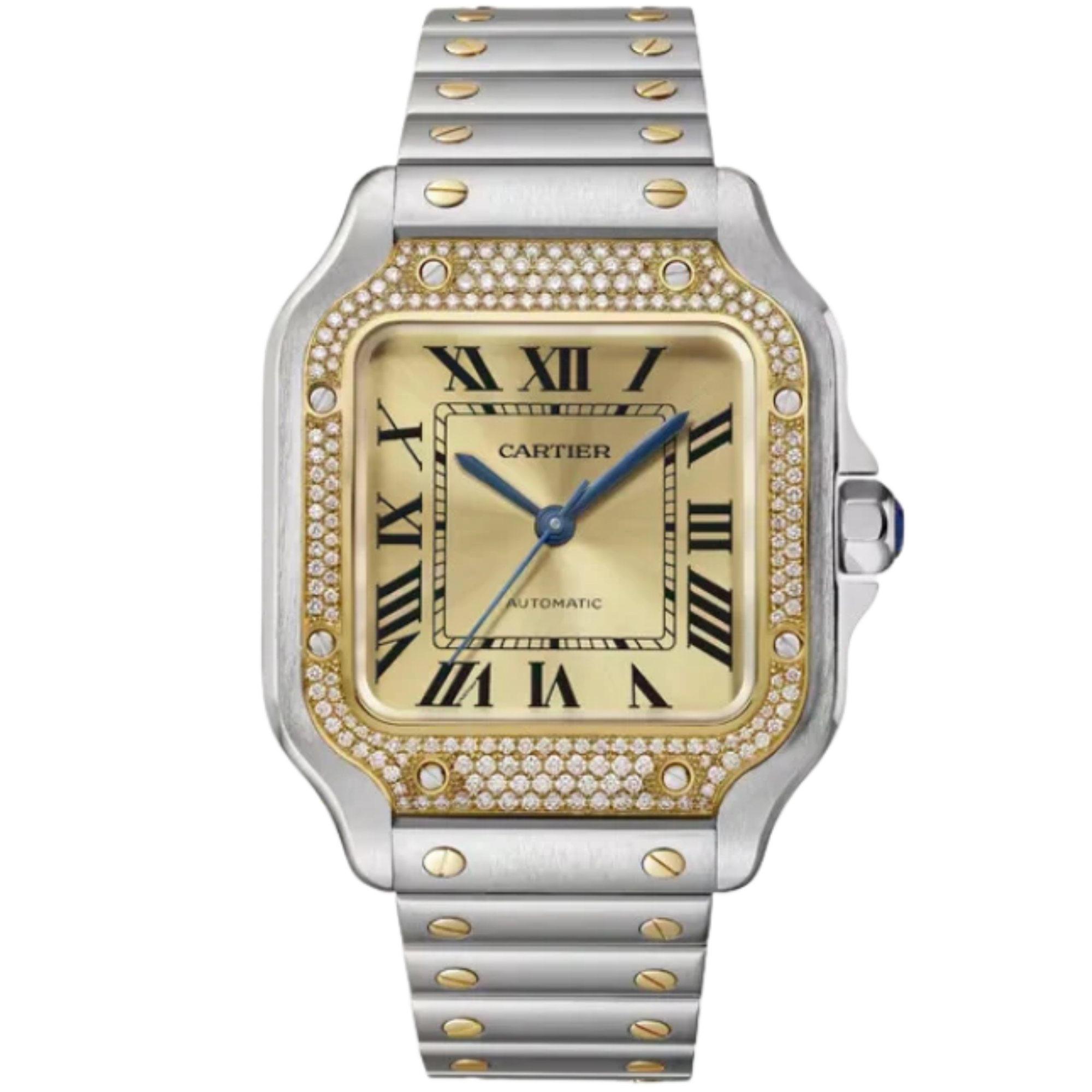 SANTOS 35 MM DE CARTIER GOLD STAINLESS STEEL & YELLOW GOLD - Cartier