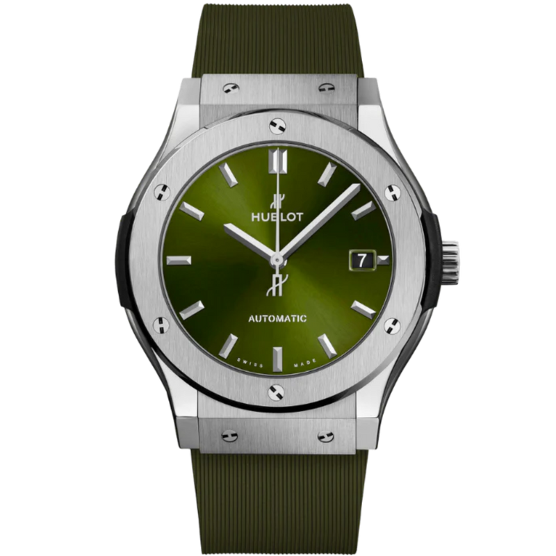 CLASSIC FUSION 3-HANDS 38MM TITANIUM GREEN - Hublot