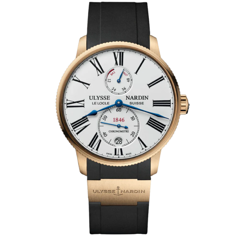 MARINE TORPILLEUR 42 MM ROSE GOLD WITH WHITE DIAL - Ulysse Nardin