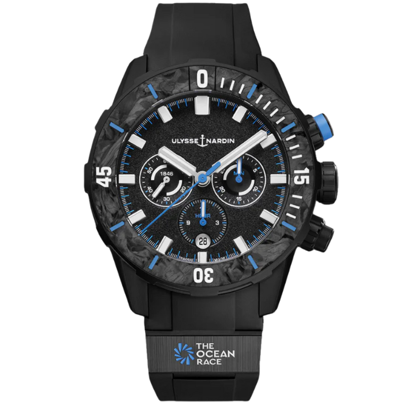 THE OCEAN RACE DIVER CHRONOGRAPH 44 MM BLACK DLC TITANIUM WITH BLACK DIAL - Ulysse Nardin