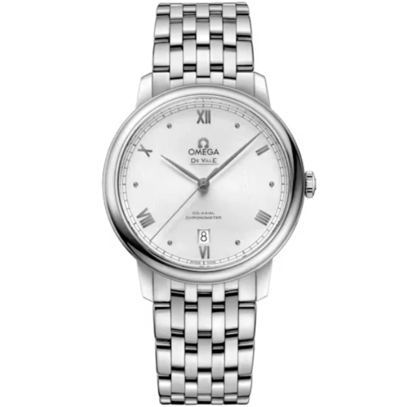 DE VILLE PRESTIGE 39 MM STAINLESS STEEL WITH SILVER DIAL - Omega