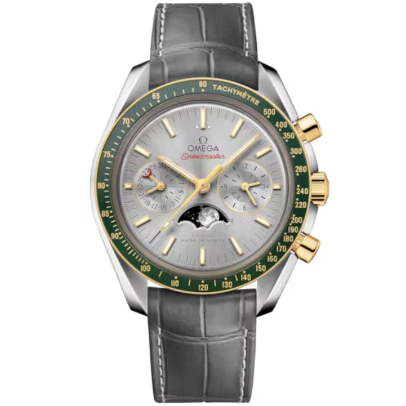 SPEEDMASTER MOONPHASE 44 MM STAINLESS STEEL - YELLOW GOLD WITH GREY DIAL - Omega
