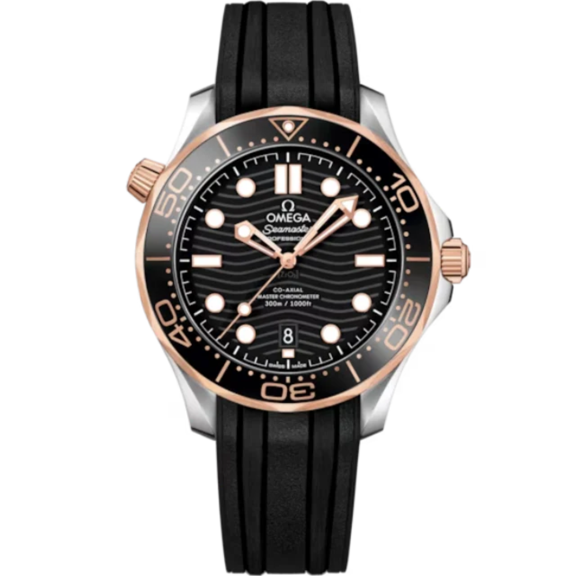 SEAMASTER DIVER 300M 42 MM STAINLESS STEEL - SEDNA™ GOLD WITH BLACK DIAL - Omega