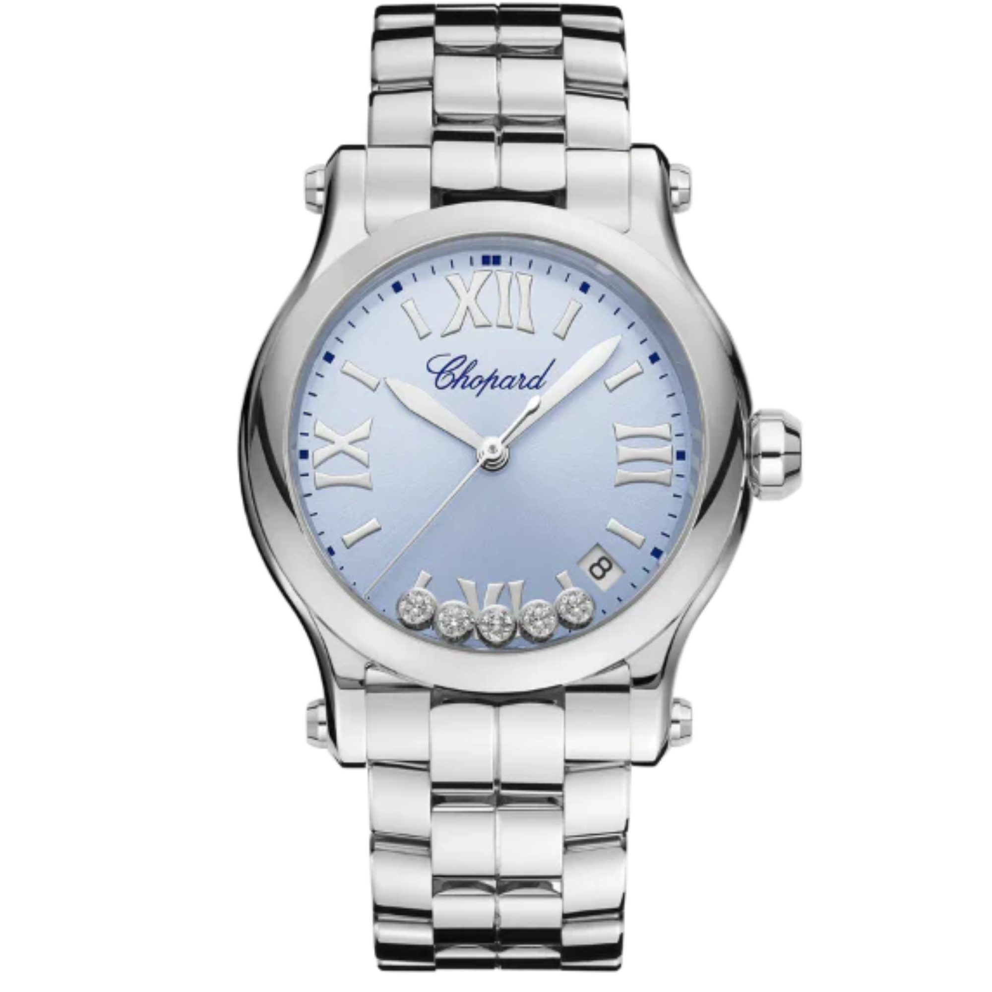 HAPPY SPORT 36 MM LUCENT STEEL™ WITH BLUE DIAL - Chopard